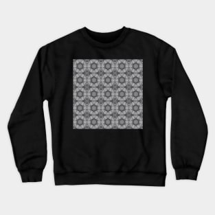 Charcoal Cat Faces Kaleidoscope pattern 1 Crewneck Sweatshirt